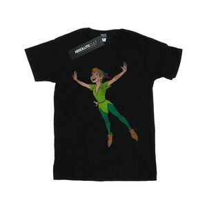 Peter Pan Womens/Ladies Classic Flying Cotton Boyfriend T-Shirt / Black